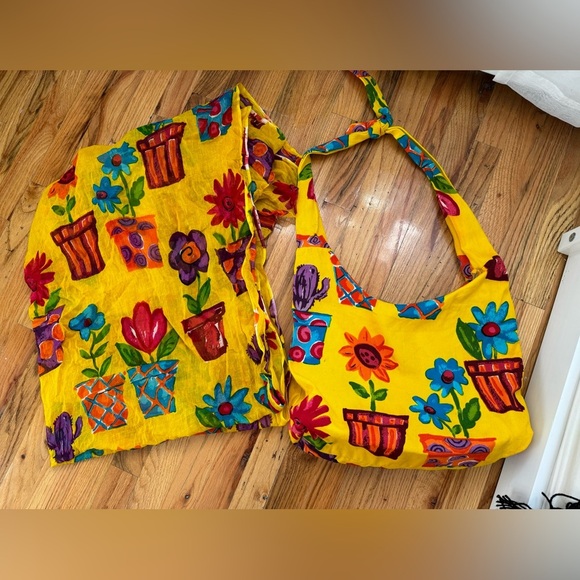 Handbags - Bag and Bikini cover Floral Set Boho made in India